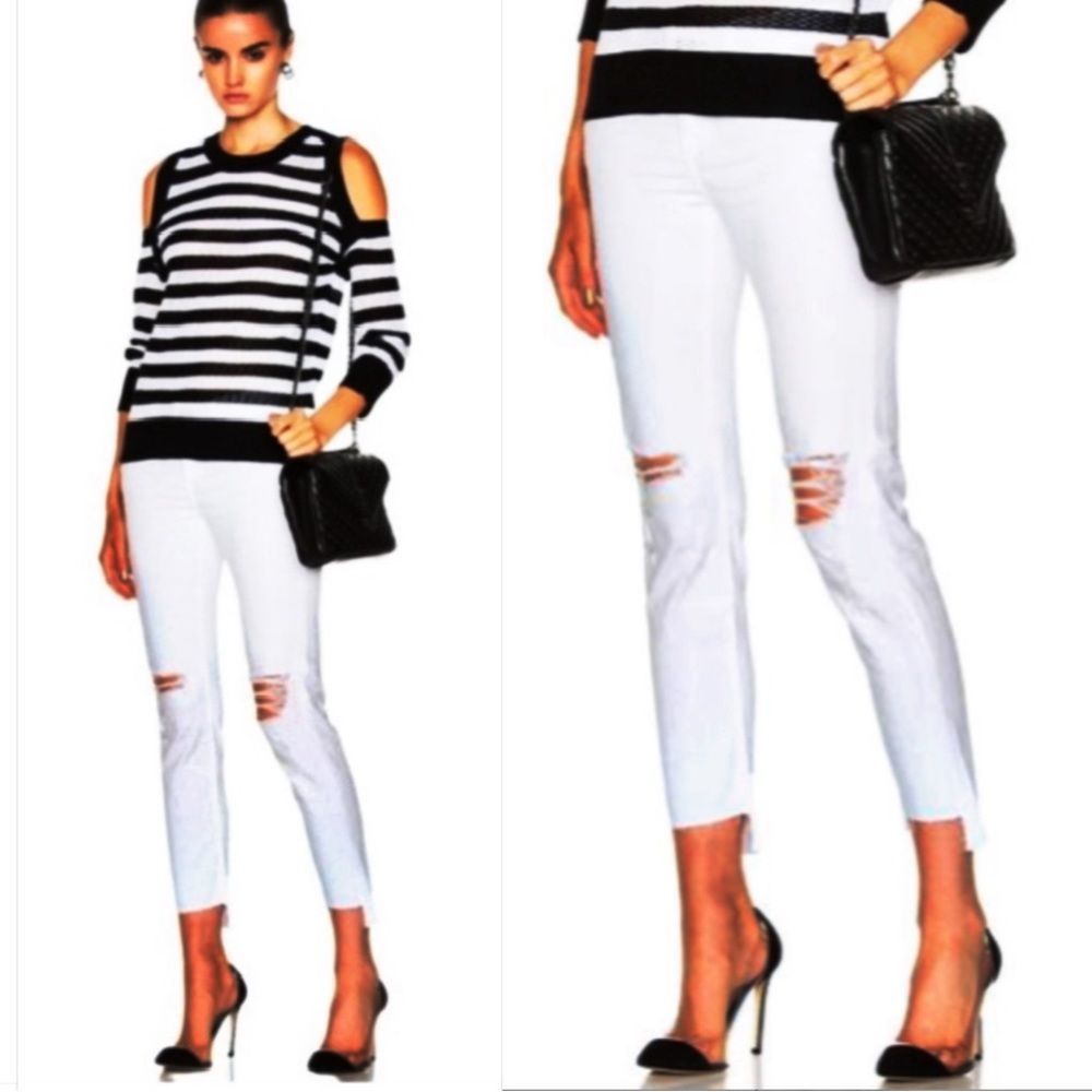 Rag & Bone Dre Capri in White - Picture 9 of 15